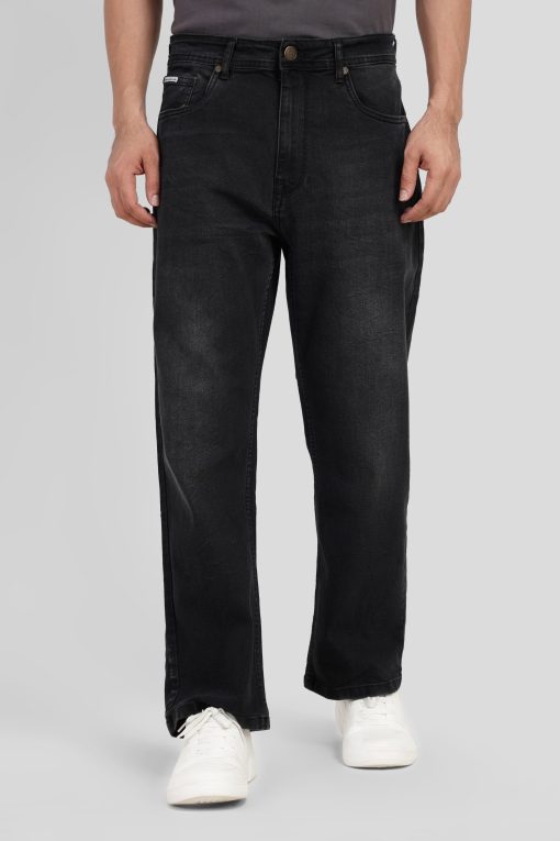 Black High Rise Men's Bootcut Jeans