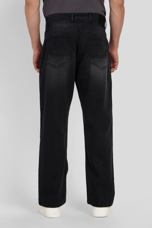 Black High Rise Men's Bootcut Jeans - Image 2