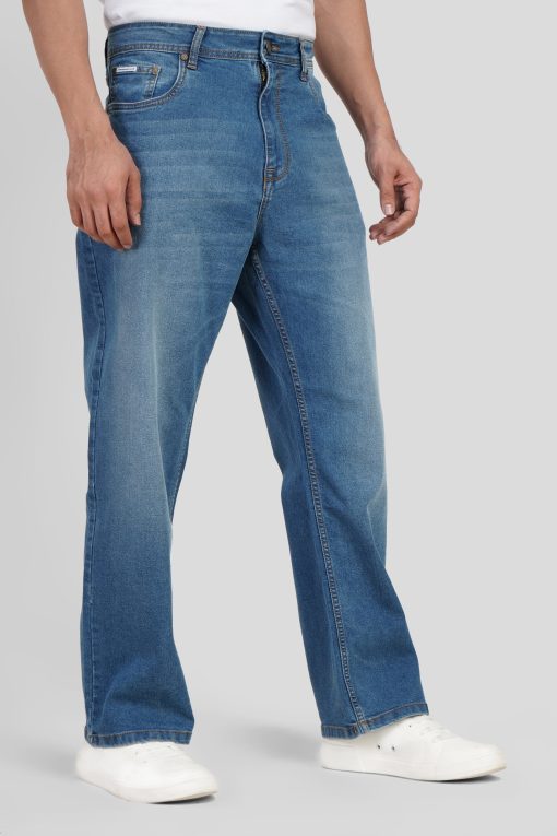 Blue High Rise Men's Bootcut Jeans - Image 4